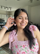 Load image into Gallery viewer, Pink Concha Hoops