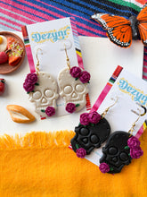 Load image into Gallery viewer, Sugar Skulls - purple roses