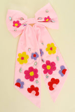 Load image into Gallery viewer, Jeweled Flower Bow Barrette Hair Clip