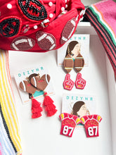 Load image into Gallery viewer, Football Heart with Tassels