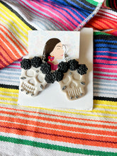 Load image into Gallery viewer, Black Marigold Sugar Skull