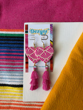 Load image into Gallery viewer, Pink Talavera tassel hearts