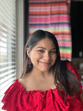 Load image into Gallery viewer, Maroon wine glass earrings