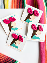 Load image into Gallery viewer, Magenta lips studs