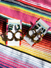 Load image into Gallery viewer, Green Marble Circle Earrings