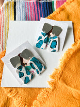 Load image into Gallery viewer, White Turquoise with Square Charm