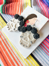 Load image into Gallery viewer, Black Marigold Sugar Skull