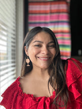 Load image into Gallery viewer, Rose Gold wine glass earrings