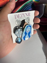 Load image into Gallery viewer, Corpse Bride inspired earrings