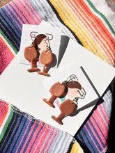 Load image into Gallery viewer, Rose Gold wine glass earrings