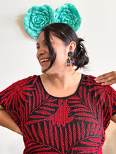 Load image into Gallery viewer, Black Embroidered Dominica