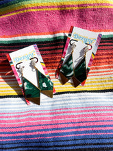 Load image into Gallery viewer, Green Marble Deco earrings