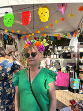 Load image into Gallery viewer, Sugar Skull - green with teal tassel