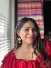 Load image into Gallery viewer, Rose Gold wine glass earrings