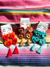 Load image into Gallery viewer, Fiesta Hearts with Tassel - Orange