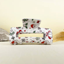 Load image into Gallery viewer, White Christmas Hair Clip