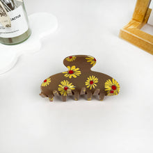 Load image into Gallery viewer, Daisy Half Moon Hair Claw Clip: Purple
