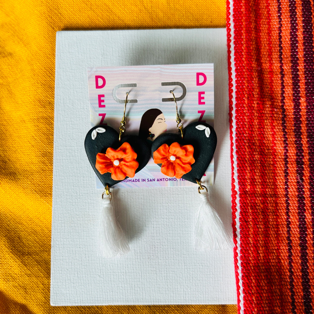 Orange and Black hearts