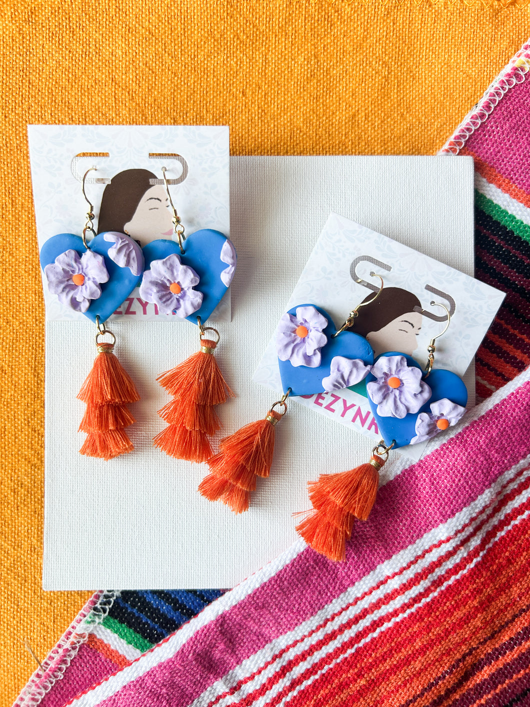 Blue and Peach Hearts