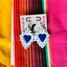 Load image into Gallery viewer, Sacred Hearts - blue and white
