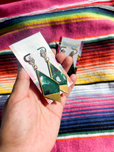 Load image into Gallery viewer, Green Marble Deco earrings
