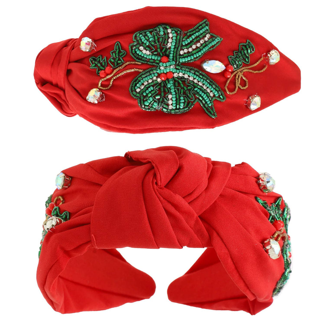 Red Christmas Bow headband