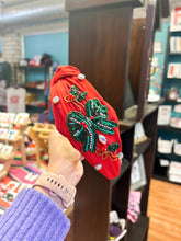 Load image into Gallery viewer, Red Christmas Bow headband
