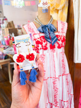 Load image into Gallery viewer, USA Heart Tassels
