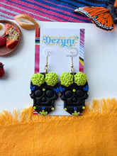Load image into Gallery viewer, Sugar Skulls - green marigolds

