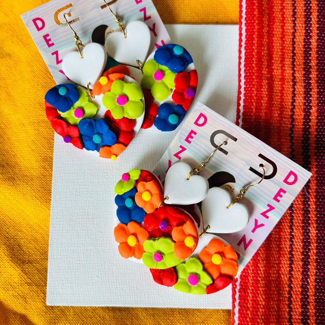 Heart Florals in White