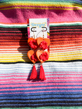 Load image into Gallery viewer, Fiesta Hearts with Tassel - Orange

