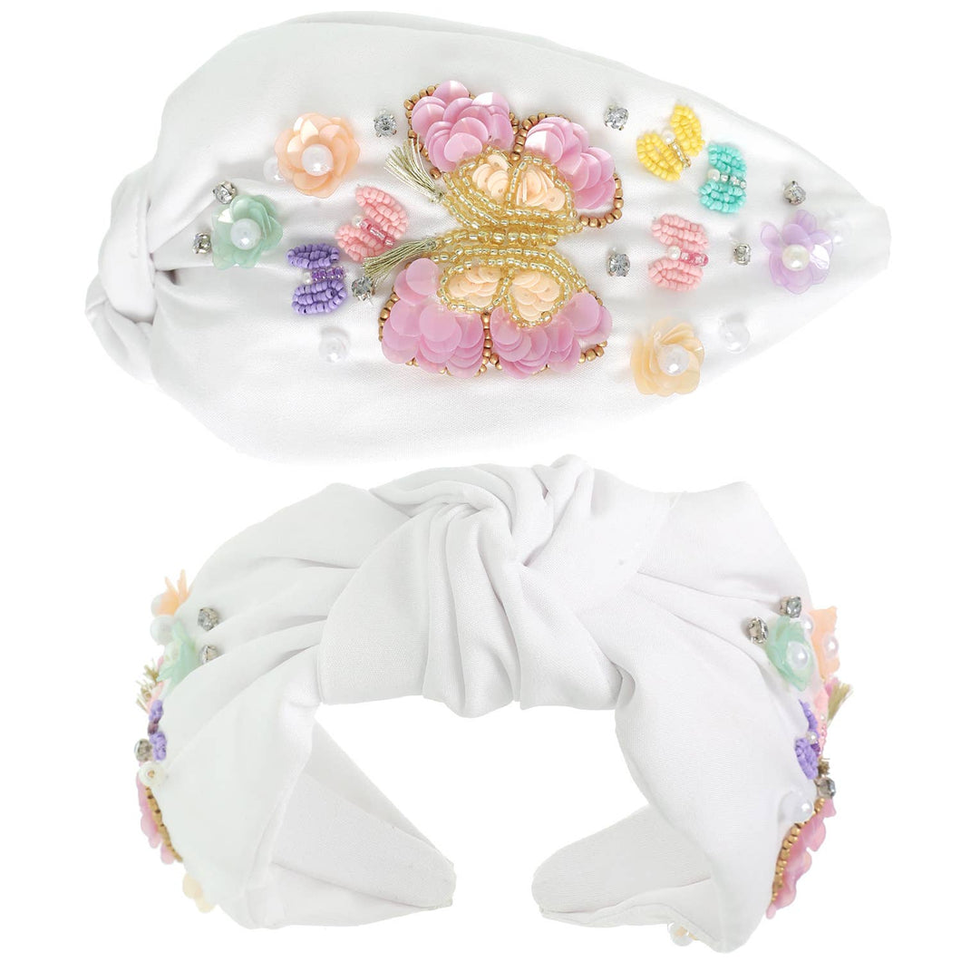 Butterfly Beaded Headband