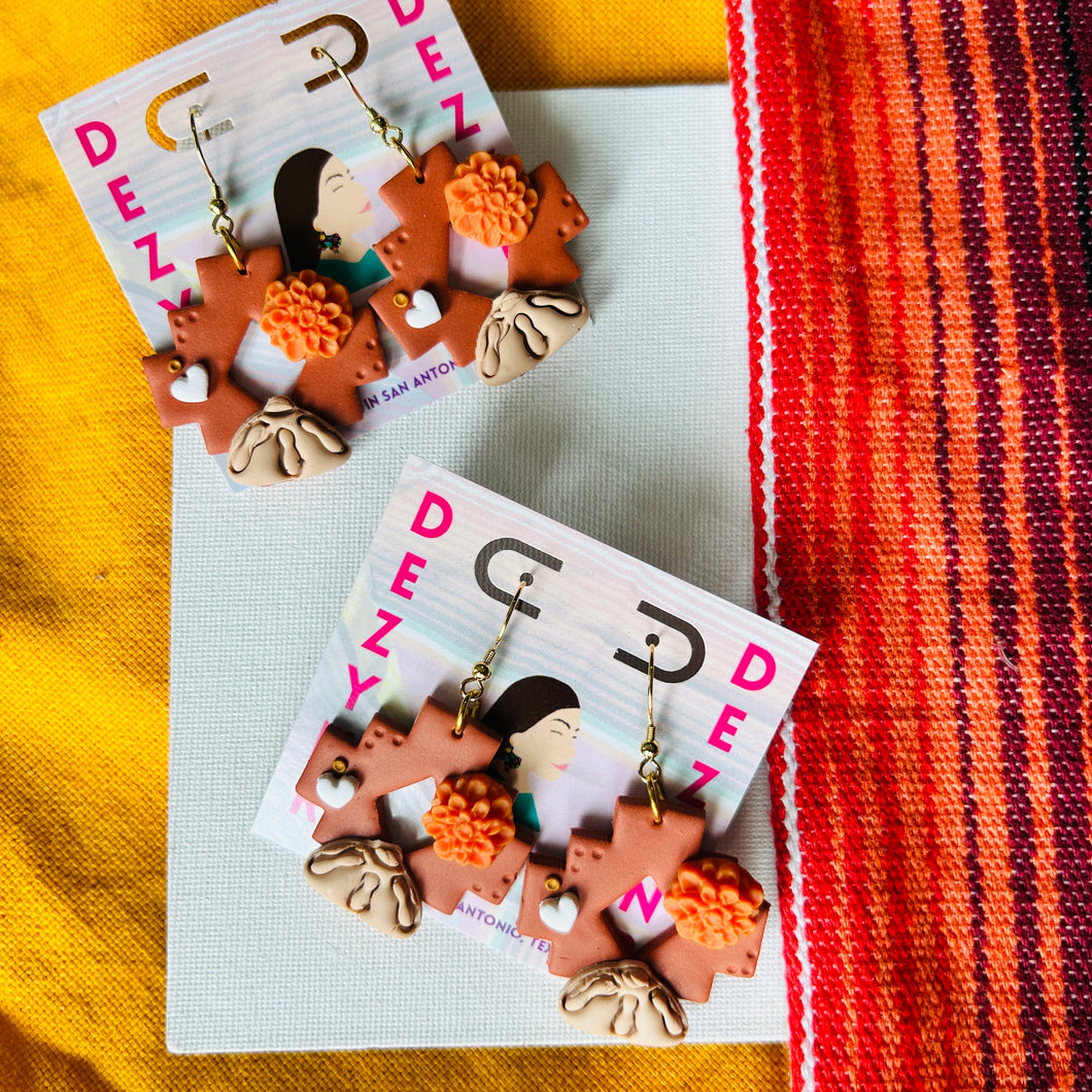 Pan de Muerto Altar earrings