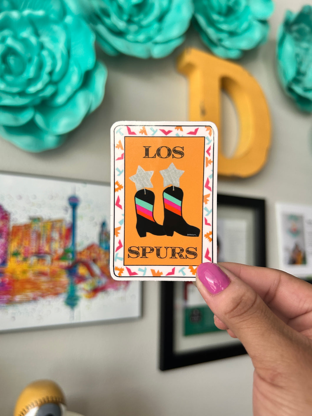 Spurs Loteria Sticker