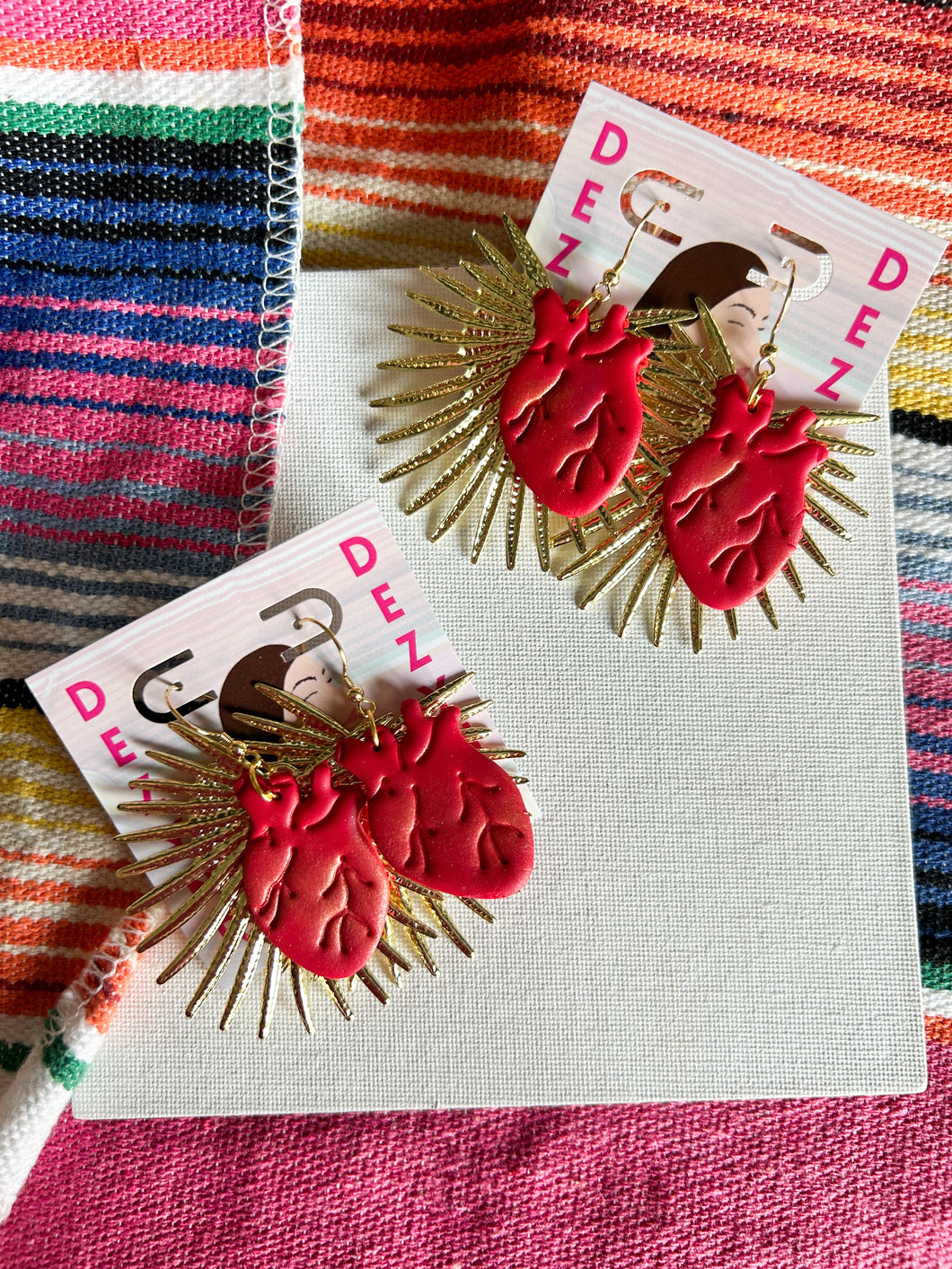 Metallic Red Corazones