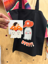 Load image into Gallery viewer, Howdy Ghostie in orange Tote Bag
