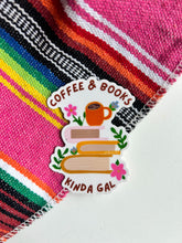 Load image into Gallery viewer, Coffee and Books sticker
