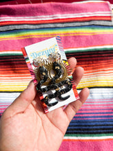 Load image into Gallery viewer, Black Marble Medusa Earrings
