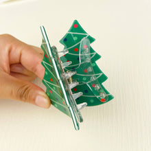 Load image into Gallery viewer, hair claw clip: Christmas Tree
