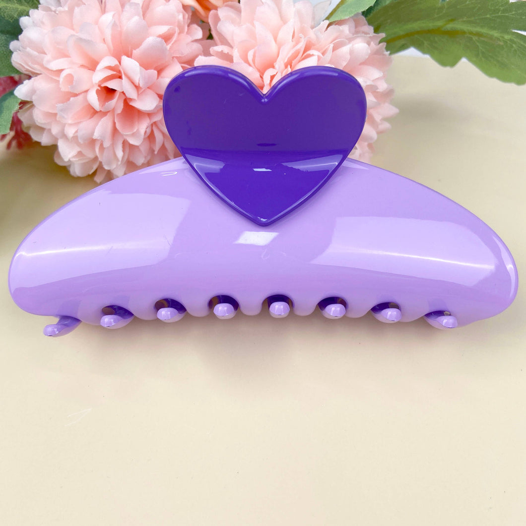 Hair clip: Purple heart